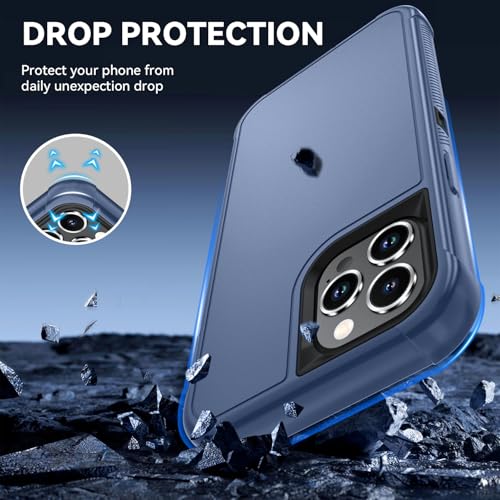 Image of SunStory Compatible with iPhone 11 Pro Max Case with HD Screen Protector, 3-Layer Heavy Duty Full-Body Cover,3 in 1 Hybrid Protective Case for iPhone 11 Pro Max 6.5 inch,Blue