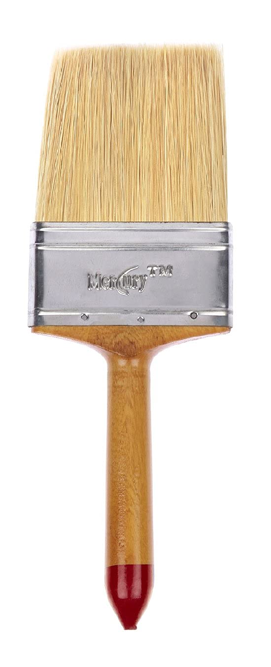 Wood Handle for Paint, Brush Emulsion 100mm Combo Pack of 3. Amazon