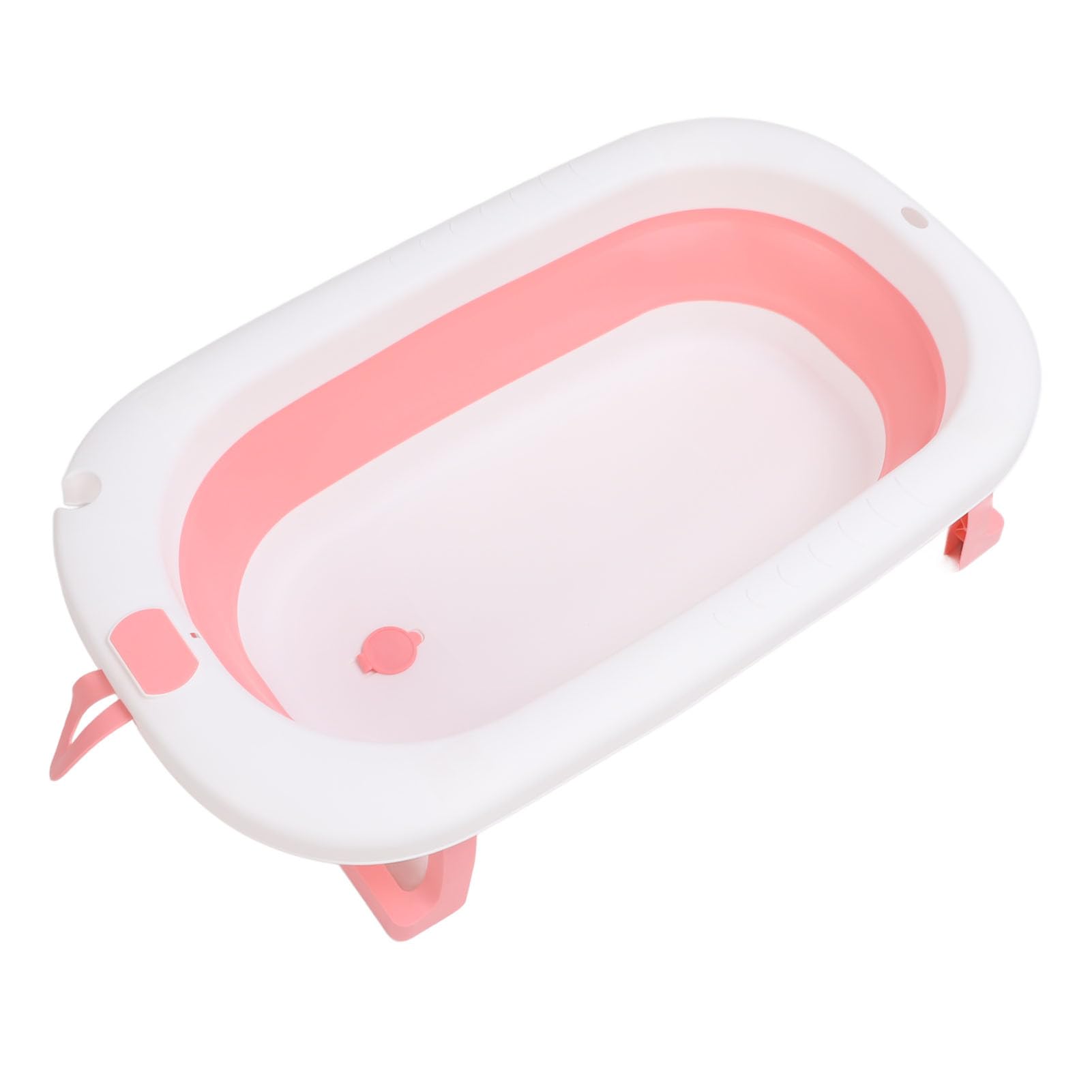Składana Wanna dla Niemowląt, Składanie Termometru Wanny Dziecięcej dla Małych Dzieci (PINK)
