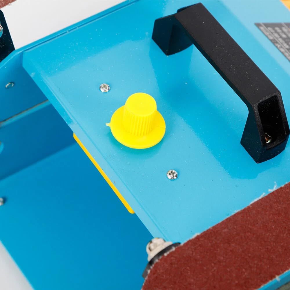 950W 800-6000RPM Electric Belt Sander Double Axis Sanding Disc Sander Abrasisive Belt Grinding Machine Double Shaft Belt Grinder Bench Grinder, para la molienda de madera de metal plástico