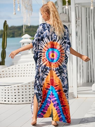 Image of Kaftan Dresses for Women Plus Size Bathing Suit Cover up Caftan Maxi Beach Dresses