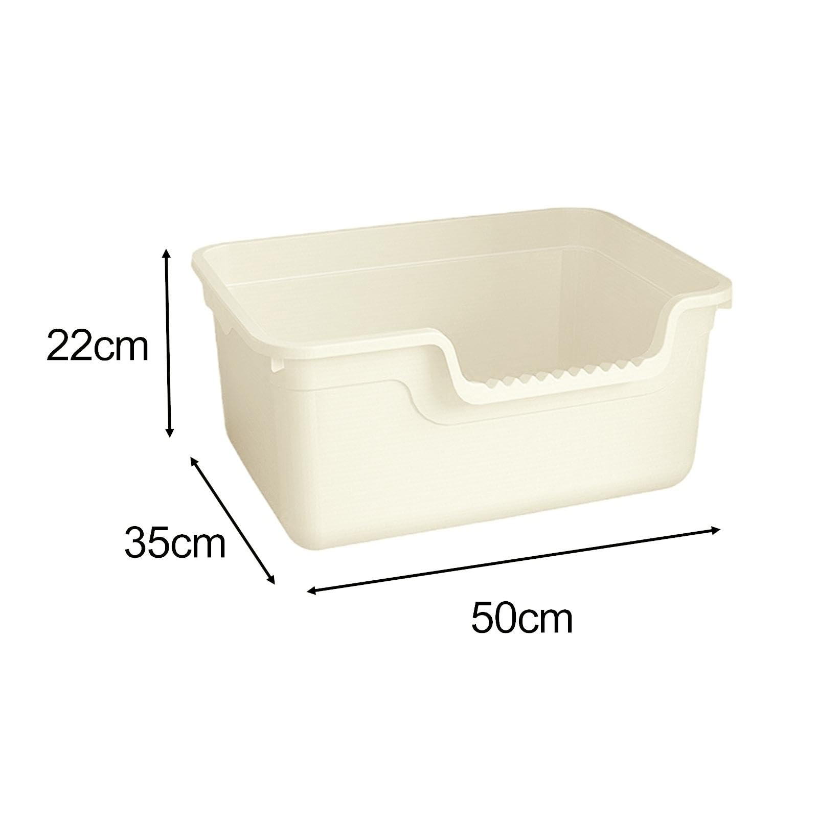 Juego de Arenero para Gatos de 3 Piezas, Bandeja Abierta con Bandeja de Arena Tamizada Y Recipiente para Arena con Cuchara, Fabricado en Material PP,