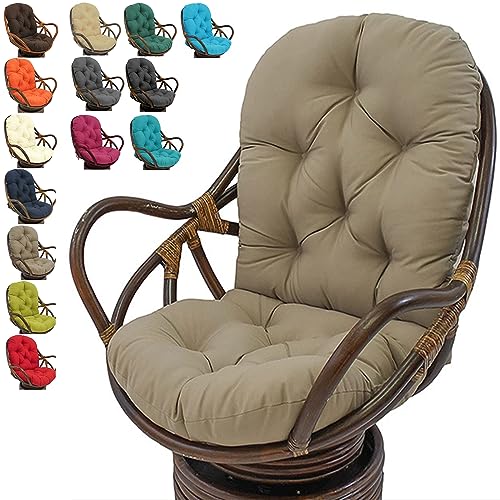Cojín para silla mecedora para exteriores, soporte de respaldo alto impermeable para patio y jardín