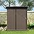 Aoxun Metal Outdoor Storage Shed 5' x 3', Steel Utility Tool Shed Storage House with Door & Lock, Metal Sheds Outdoor Storage for Backyard Garden Patio Lawn, Brown