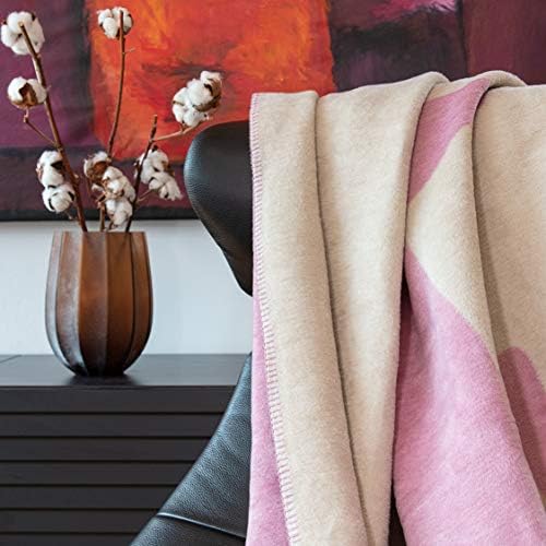 Glart blanket dusky pink reindeer XL, sofa blanket 150 x 200 cm, soft and warm woolly blanket, extra fluffy, for use as a sofa blanket, couch blanket, cosy blanket, cosy throw, plush sofa throw