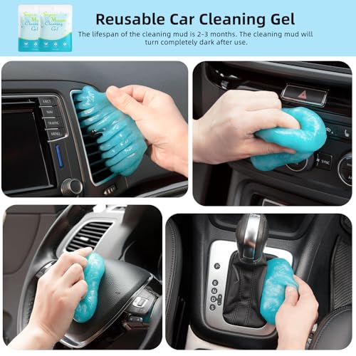 Image of TICARVE Car Interior Detailing Cleaning Kit-10Pcs Car Screen Cleaner,Clean Gel, Detailing Brush, Cleaning Tools for Car, Keyboard and Interior Cleaning