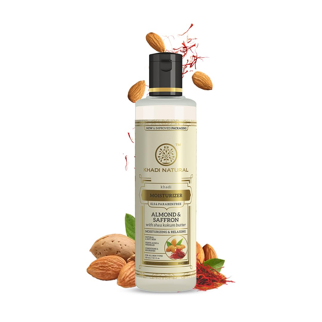 Khadi Natural Almond Saffron Moisturiser Sls & Paraben Free