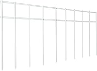 Vista 14 de Adavin Cerca de barrera negra para animales pequeños, paquete de 28 cercas decorativas subterráneas de 12 pulgadas de largo x 10 pulgadas de alto