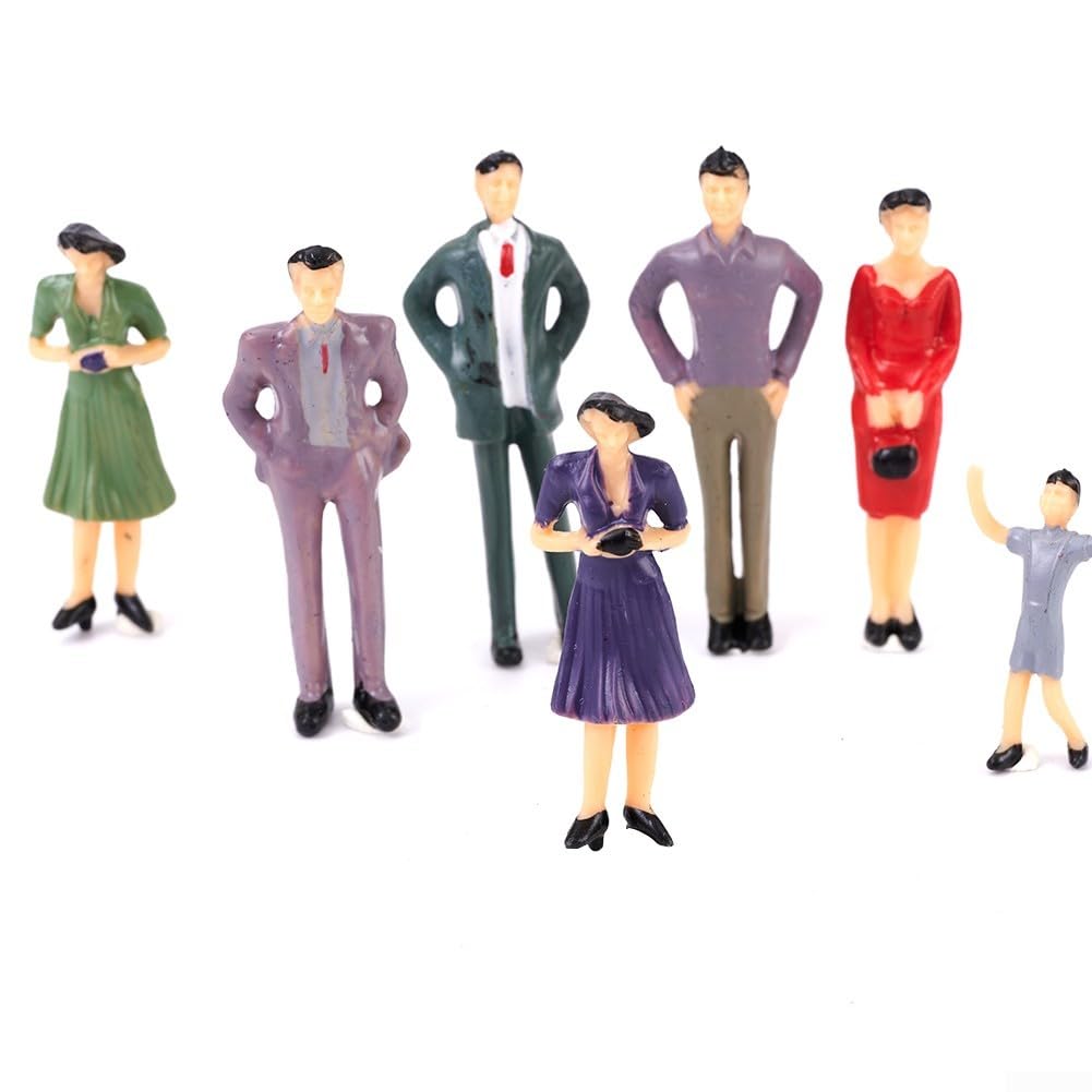 50 Pezzi Seduti Modelli 1:32 Scala Plastica Figure Realistiche Per Treno Layout