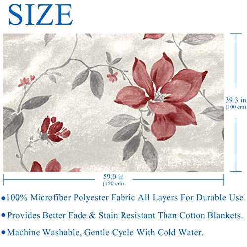Couverture lit Magnolia plaid chaud pique-nique 150x100