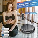 Robot Vacuum and Mop, 2 in 1 Robotic Vacuum Cleaner with Schedule, App/Voice, Slim Mopping Vacuum Robot with Watertank and Dustbin, Self-Charging, Easy of Use, Ideal for Hard Floor, Pet Hair, Carpet - Image 3