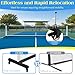 FASDRESS Heavy Duty Pickleball Net Set with Wheels, Portable Folding Pickleball Net System with Sturdy Thickened Metal Frame for Outdoor & Indoor, Fits Most Free-Standing Pickle Ball Frames