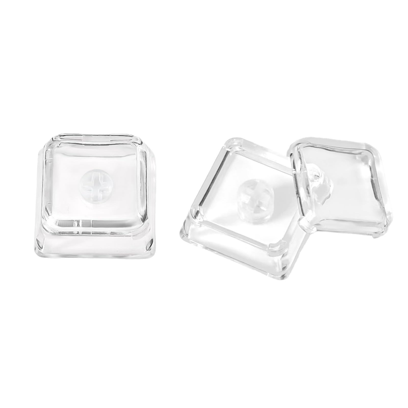 Photo 1 of 12Pcs Double-Layer Crystal Transparent Keycaps, Custom Blank Cover Cap for DIY Removable Stickers or Scraps of Paper, XDA Profile Backlit Keycap for Cherry MX Switches Mechanical Keyboard (12)