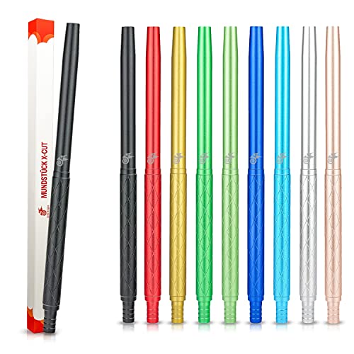 Little Dragon® Shisha Mundstück Aluminium - Bequemes & edles X-Cut Mundstück 30cm - Grandioser Durchzug dank 10mm…
