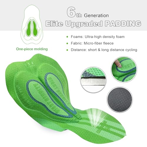 Image of sponeed Men's Cycling Shorts Padded Bicycle Riding Pants Bike Biking Clothes Cycle Wear Tights