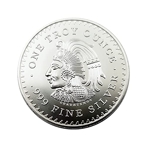 Mexico Aztec Sun Stone The Aztec Coin Aztec Calendar Coin (Silver) #TOP2