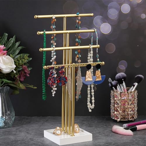 Support à boucles d'oreilles en T à 4 niveaux pour filles