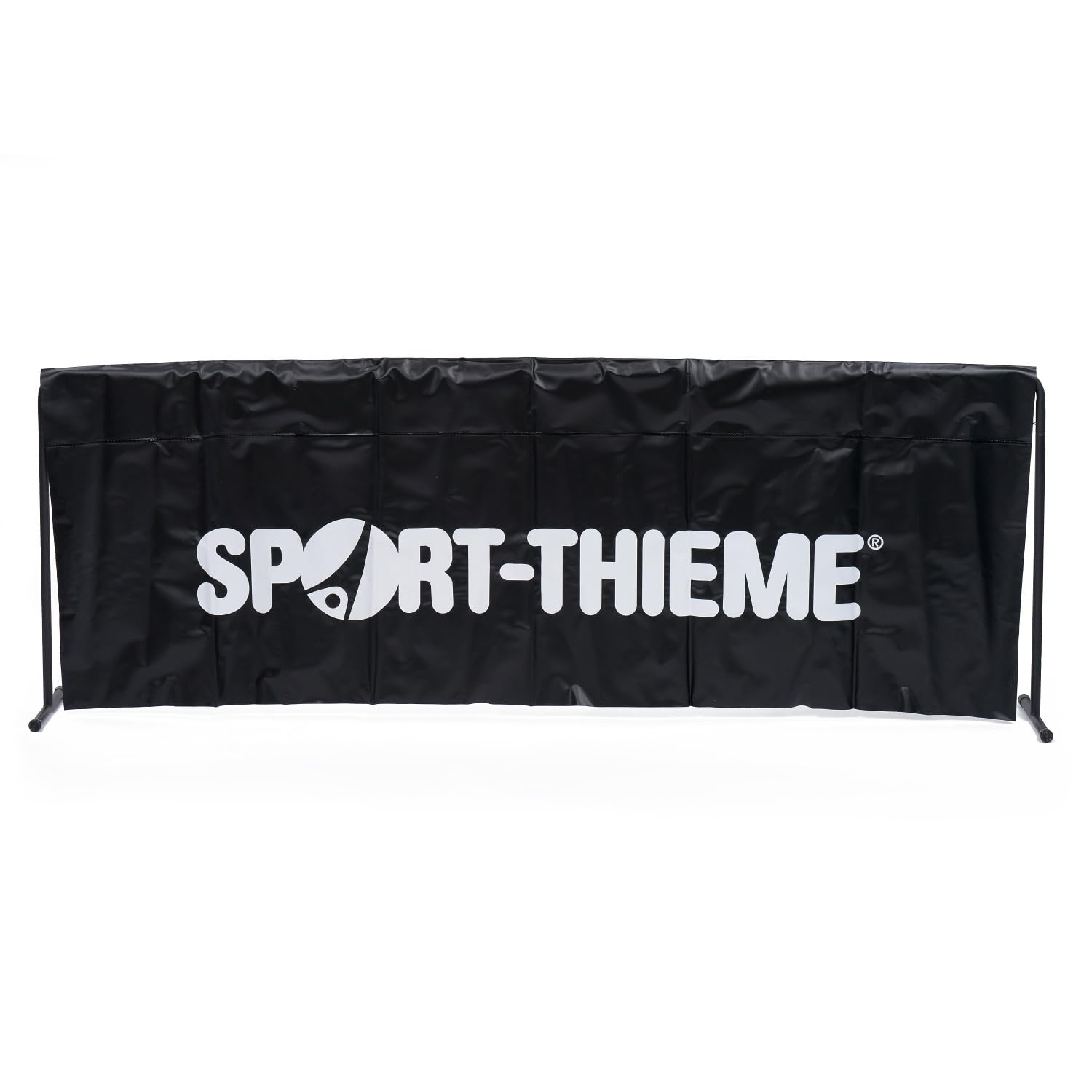 Sport-Thieme Tischtennis Spielfeldumrandung | Tischtennisfeld Begrenzung aus PVC | Einfache Montage durch Stecksystem | Mit oder ohne Logo | LxBxH: 200x2x70 cm | 2,5 kg | Schwarz-Weiß
