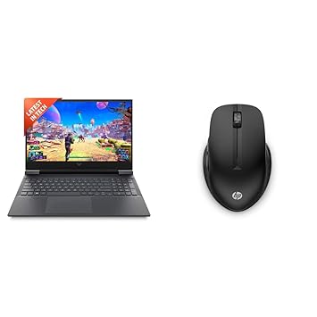 HP Victus Gaming Laptop (Intel i5 12th Gen/8GB RAM & 512GB SSD Storage/1650 Graphics)+HP 430 Multi-Device Bluetooth Wireless Mouse with 4 Programmable Buttons/ 800 DPI - 4000 DPI/