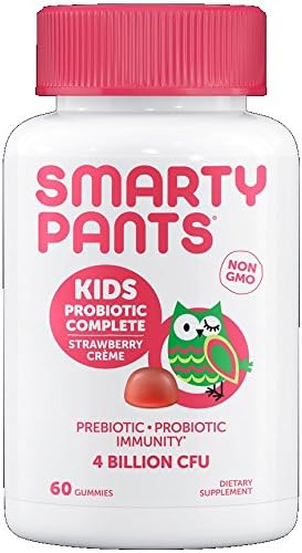 Miniatura 1 de SmartyPants Probiótico completo para niños, crema de fresa, 60 gomitas cada una (paquete de 6)