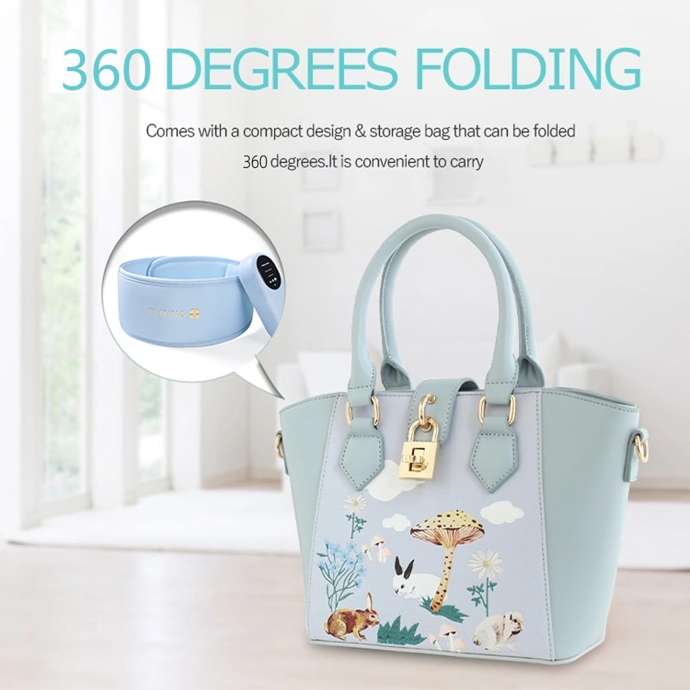 Head Massager,Scalp Massager,Relief Headaches,Fatigue,Stress,Sleep aid,Hangover with Airbag Kneading,Constant Temperature Hot Compress for Head (Sky Blue)