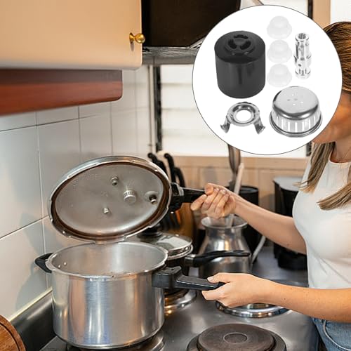Juego de piezas de repuesto para válvula de olla de presión Garneck, 7 válvulas de alivio de seguridad con mango y base de liberación de vapor, accesorio compatible para olla de presión de cocina miniatura 5