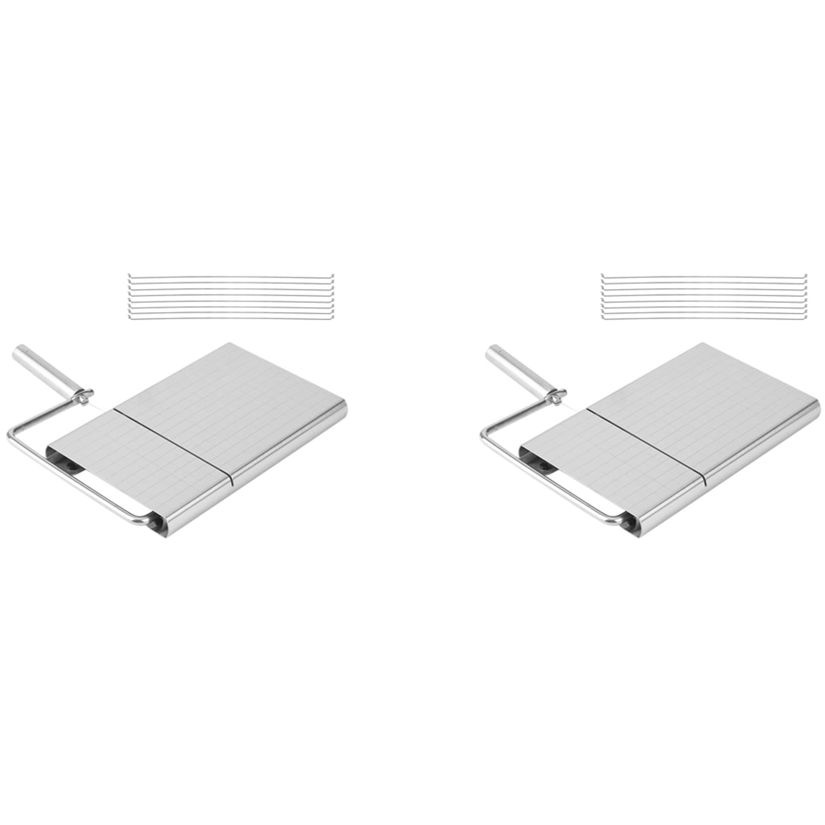 Hndhbfgrt Stainless Steel Cheese Slicer with 16 Wire Cheese Cutters for Block Cheese Slicers Cutting Board Cheese Butter