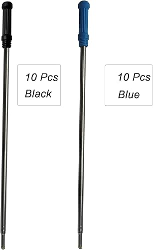 Miniatura 7 de 6 repuestos de bolígrafo de tinta azul, punta media de 0.039 in, 4.57 pulgadas de longitud, repuesto de tinta de gel de metal para bolígrafos