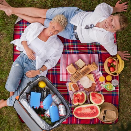 Image of Ice Packs for Lunch Boxes Cooler Tote Bags Reusable Refreezable Cold Slim Large Cheap Hard Protable Icepacks for Bento Shipping Beach Camp Car