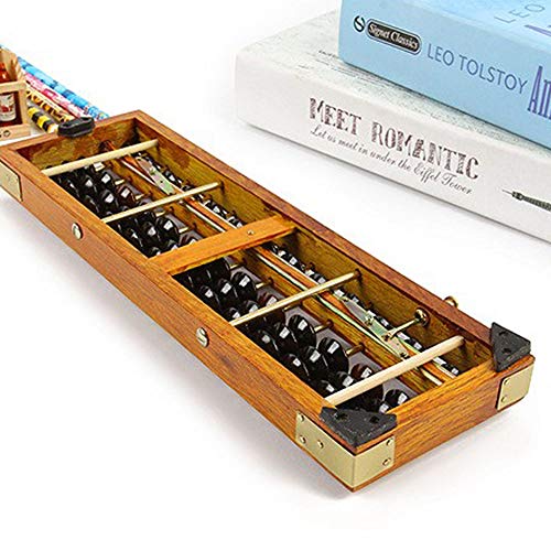 Vintage Style Wooden Abacus Soroban 13 Column 10 7 In Math Professional 