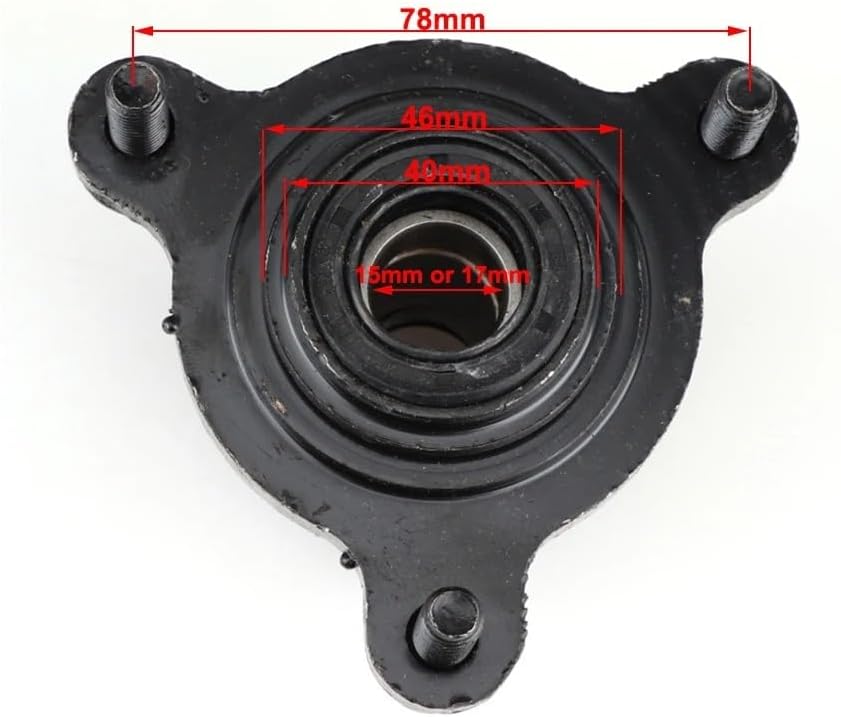 78mm M8*3 Stud Front Brake disc hub Fit for 49cc 50cc 110cc 125cc 6/7/8 inch Wheel go Kart Dirt Bike ATV Quad Motorcycle(1 pcs 15mm)