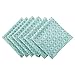 DII Cloth Napkins for Everyday Place Settings, Family Gatherings, BBQ's, Holiday Parties, & Catering Events, Oversized & Stain Resistant for Indoor/Outdoor Use (20x20" - Set of 6) Aqua Diamond