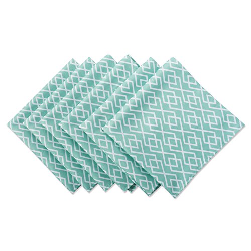 DII Diamond Outdoor Tabletop Collection, Stain Resistant & Waterproof, Napkin Set, Aqua by DII - Used condition - US$7.30