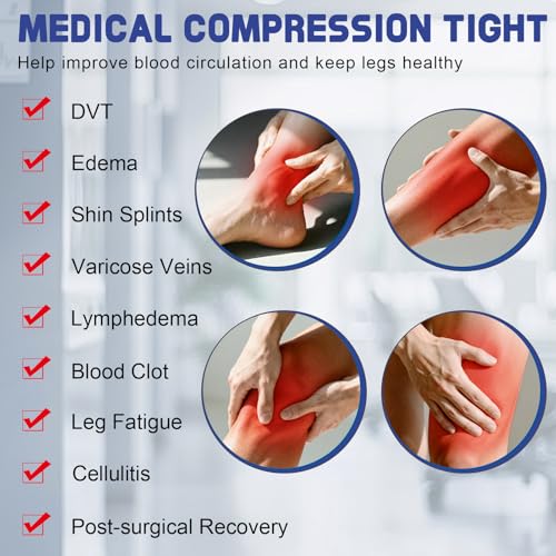 beister medical compression pantyhose for women amp men 20-30mmhg graduated support tights opaque footless waist high compression stockings amp leggings for varicose veins edema flight dvt