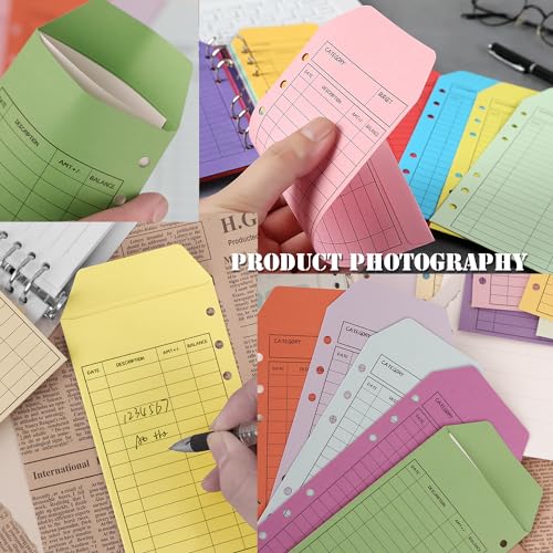 107 Stück A6 Budgetblätter, CNYMANY Budget Ordner Bargeldumschlag Budgetplaner Monatlicher Rechnungsorganisator Ausgabentracker für Bargeldsparen Budgetsystem Budgetjournal Finanzbuch