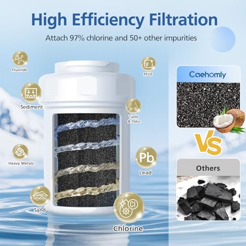 Image of MWF Water Filter Compatible with GE MWF, SmartWater MWFP, MWFA, MWFINT, GWF, GWFA, HDX FMG-1, Kenmore 9991, High Efficiency Filtration and Every 6 Months Value, NSF Certified, 2 Pack