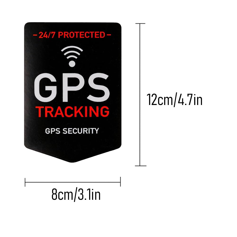 Naklejki zabezpieczające przed kradzieżą roweru, 5 sztuk, premium lokalizator GPS, naklejka ostrzegawcza, naklejka ostrzegawcza do użytku wewnątrz i na zewnątrz, do pojazdów rowerowych, samochodów