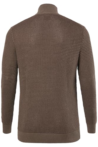 Pull col roulé haut de gamme en maille texturée JP 1880 grandes tailles
