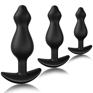 Anal Plug Training Set Silicone Anal Beads Plug Kit for Comfortable Long-Term Wear Prostate Massager Sex Toy with