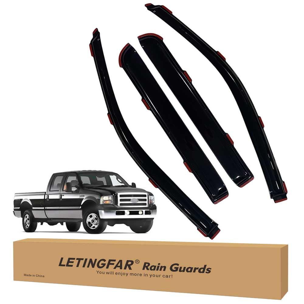 in-Channel Rain Guards for Ford F150 2009-2014 SuperCrew, Side Window Deflectors, Window Visors for Ford F150,for Ford Car Accessories