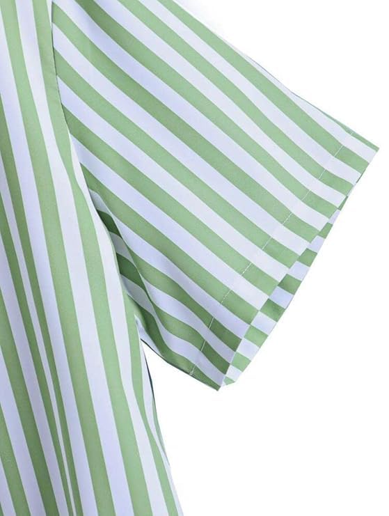 Image of Men's Striped Slim Fit Half Sleeves Stratchable Printed Shirt