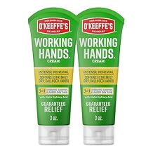 OKeeffes Working Hands Intense Renewal Hand Cream with Urea, 3 oz Tube Pack of 2 Softens & Smooths Extremely Dry, Callused Hands