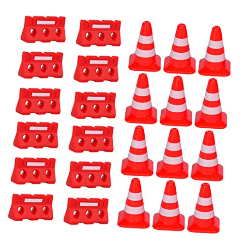 Abaodam Set of 36pcs Traffic Cones for Kids Roadblocks Toys Mini Road Cone Toy