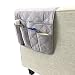 Produktbild leoboone wasserdichte Pongee Sessel Sofa Stuhl Aufbewahrungstasche Fernbedienung Telefon Kleinigkeiten Halter Haushalt Nachtorganisator Hängenden Beutel, Grau