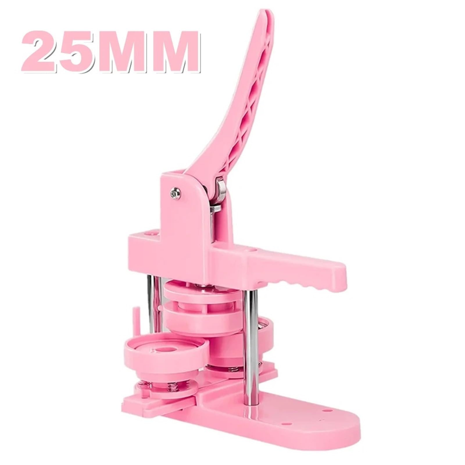 Badge Maschine Abzeichen Button Maker Maschine 25 + 32 + 58 MM DIY Brosche Button Abzeichen Maker Pin Maschine Magnet, der Maschine Badge Making Kit(25MM Pink)