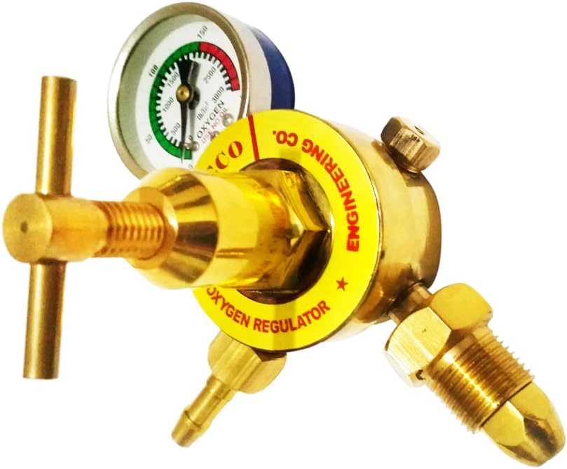 Flameco Brass Oxygen Regulator (Single Gauge)