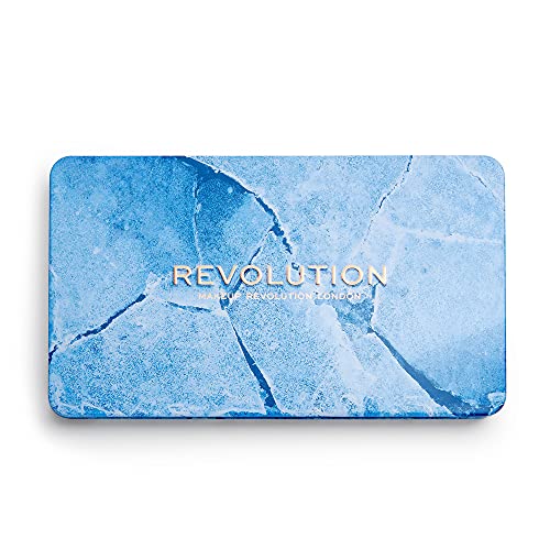 Makeup Revolution Forever Flawless Eyeshadow Palette, Ice, Matte & Shimmer Hues, 18 Pigment-Rich Shades, Cruelty-Free, 0.52 Oz