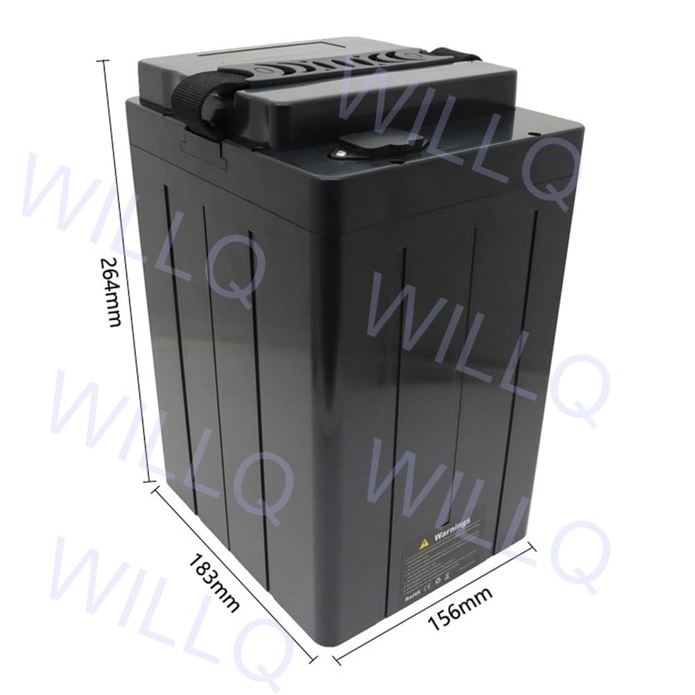 48V 60V 72V Ersatz-Motorradbatterie 18Ah 20Ah 22Ah 22,5Ah 24Ah 25Ah 28Ah 30Ah 40Ah 50Ah Lithium-Batterie für 0-2500W Moped-Scooter-Motor-Kit mit Lenker,60v40ah
