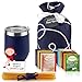 Tea Lovers Gifts Basket - Gift Set Include Temperature Retention Cup 12 Special Blend Teabags & Honey Presented in Beautiful Gift Bag For Women & Men - Birthday, Get Well, Thinking of You Care Package