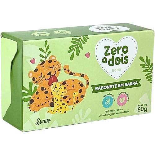 Zero a Dois, Sabonete em Barra para Bebês, Aroma Suave, 90g